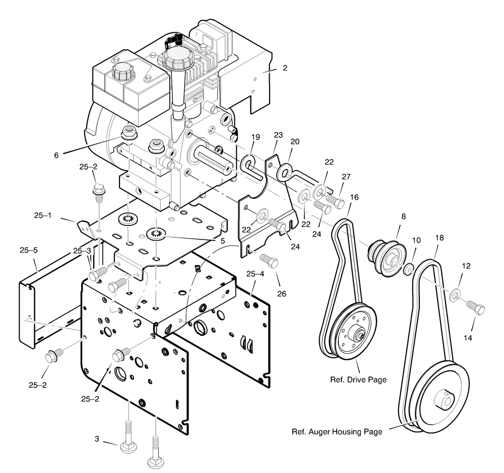 Engine Diagram and Parts List for 633129X5A 2003 Briggs and Stratton Snow Blower